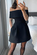 Trixiedress Off Shoulder Waisted A-line Mini Dress