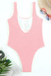 Trixiedress Low Back High Cut Crinkle One Piece Swimsuit
