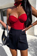 Trixiedress Sweetheart Neck Strapless Bustier Bodysuit