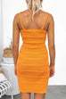 Trixiedress Strappy V Neck Cable Knit Bodycon Mini Dress