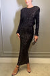 Trixiedress Bow Backless Sequin Bodycon Maxi Party Dress