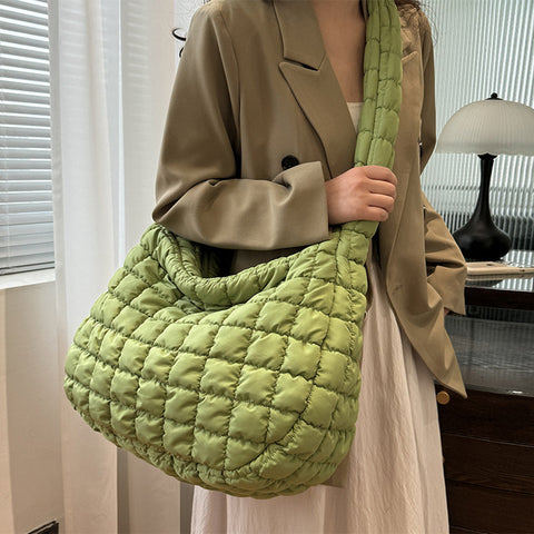 Trixiedress Lightweight Quilted Grid Puffer Tote Bag