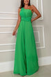 Trixiedress Sleeveless One Shoulder Waisted Flare Wide Leg Jumpsuit