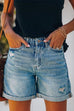 Trixiedress Rolled Hem Ripped Denim Shorts