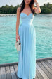 Trixiedress Strapless V Neck Corset Pleated Maxi Dress