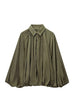 Trixiedress Lapel Batwing Sleeves Zip Up Bomber Jacket