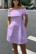 Trixiedress Off Shoulder Waisted A-line Mini Dress
