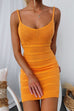 Trixiedress Strappy V Neck Cable Knit Bodycon Mini Dress