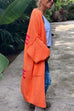 Trixiedress Open Front Love and Peace Pattern Long Sweater Cardigan(in 5 Colors)