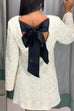 Trixiedress Long Sleeves Bow Back Sequin Party Dress