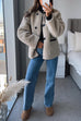 Trixiedress Button Down Pocketed Faux Fur Fleece Coat