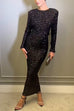 Trixiedress Bow Backless Sequin Bodycon Maxi Party Dress