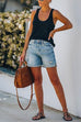 Trixiedress Rolled Hem Ripped Denim Shorts