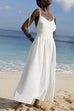 Trixiedress Tie Shoulder Backless Waisted Swing Maxi Cami Dress