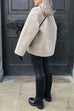 Trixiedress Button Down Pocketed Faux Fur Fleece Coat