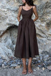 Trixiedress Tie Shoulder Backless Waisted Swing Maxi Cami Dress