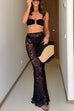 Trixiedress Floral Lace Hollow Out Maxi Skirt