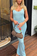 Trixiedress U Neck Sleeveless Sequin Bodycon Maxi Dress