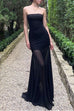 Trixiedress Strapless Mesh Splice Bodycon Maxi Dress