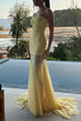 Trixiedress Strapless Tube Flare Mesh Maxi Party Dress