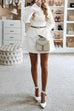 Trixiedress Mockneck Long Sleeves Waisted Mini Dress