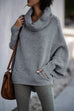 Trixiedress Cowl Neck Batwing Sleeves Loose Sweater