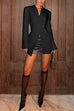 Trixiedress Chic V Neck Single Button Irregular Blazer