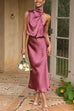 Trixiedress Sleeveless Mockneck Waisted Maxi Dress