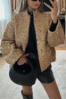 Trixiedress Stand Collar Zip Up Pocketed Sequin Jacket