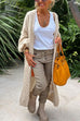Trixiedress Open Front Love and Peace Pattern Long Sweater Cardigan(in 5 Colors)