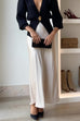 Trixiedress Elegant High Waist Satin Midi Skirt