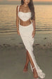 Trixiedress Side Slit Knit Bodycon Maxi Skirt