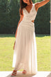 Trixiedress V Neck Sleeveless Cut Out Swing Maxi Dress