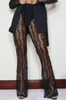 Trixiedress High Waist Sheer Lace Flared Pants