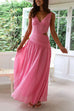 Trixiedress V Neck Sleeveless Cut Out Swing Maxi Dress