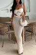 Trixiedress Side Slit Knit Bodycon Maxi Skirt