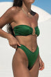 Trixiedress Strapless Bandeau Top High Cut Bikini Set