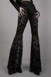 Trixiedress Elastic Waist Bell Bottomed Mesh Lace Pants
