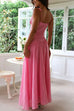 Trixiedress V Neck Sleeveless Cut Out Swing Maxi Dress
