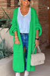 Trixiedress Open Front Love and Peace Pattern Long Sweater Cardigan(in 5 Colors)