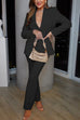 Trixiedress One Button Pocketed Blazer and Straight Leg Pants Power Suit Set