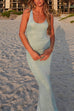 Trixiedress U Neck Sleeveless Sequin Bodycon Maxi Dress