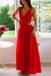 Trixiedress V Neck Sleeveless Cut Out Swing Maxi Dress