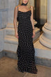 Trixiedress Ruffle Hem Polka Dot Maxi Cami Dress