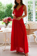 Trixiedress V Neck Sleeveless Cut Out Swing Maxi Dress
