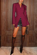 Trixiedress Chic V Neck Single Button Irregular Blazer