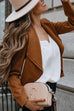 Trixiedress Zip Up Pocketed Faux Suede Moto Jacket(in 7 Colors)
