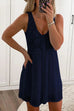 Trixiedress Lace Floral Buttons Swing Sleeveless Dress