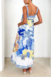 Trixiedress Pocketed Side Slit Printed Maxi Cami Dress
