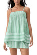Trixiedress Striped Square Neck Cami Top and Shorts Lounge Set